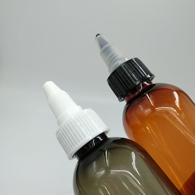 Bouteilles à vis en plastique transparent sur mesure avec panneau d'étiquette personnalisé et finition du cou à vis