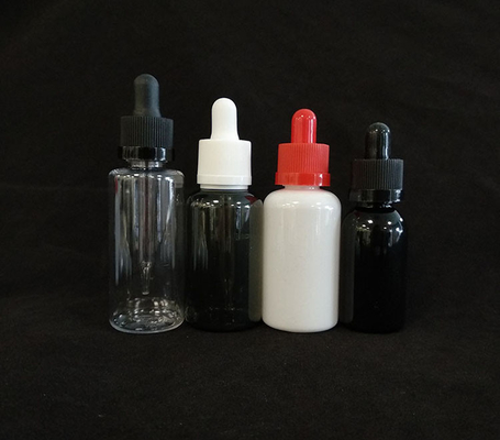 Bouteilles à goutte à goutte avec logo personnalisé Ensemble de bouteilles transparentes noires Tailles différentes 10ml-120ml Surface lisse 5000pcs Impression