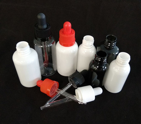Bouteilles à goutte à goutte avec logo personnalisé Ensemble de bouteilles transparentes noires Tailles différentes 10ml-120ml Surface lisse 5000pcs Impression