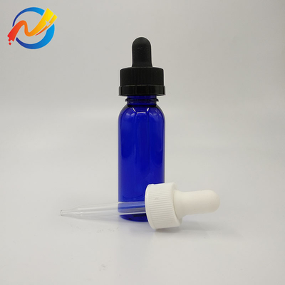15 ml Logo personnalisé Bouteilles gouttelettes en plastique Surface lisse Transparent Noir Personnaliser