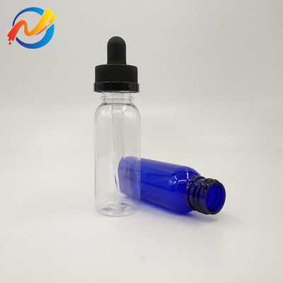 15 ml Logo personnalisé Bouteilles gouttelettes en plastique Surface lisse Transparent Noir Personnaliser