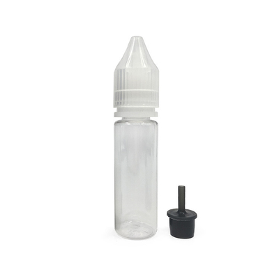 Bouteilles de liquide E transparentes imprimées sur mesure type de cou à l' épreuve des enfants