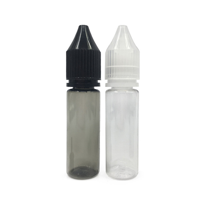 Bouteilles de liquide E transparentes imprimées sur mesure type de cou à l' épreuve des enfants