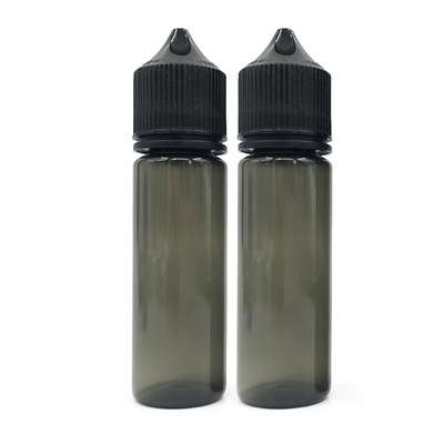 Bouteilles en PET rondes et liquides transparentes avec écran à capuche à vis imprimé de différentes tailles