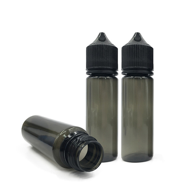 Bouteilles en PET rondes et liquides transparentes avec écran à capuche à vis imprimé de différentes tailles