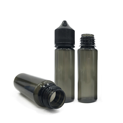 Bouteilles en PET rondes et liquides transparentes avec écran à capuche à vis imprimé de différentes tailles