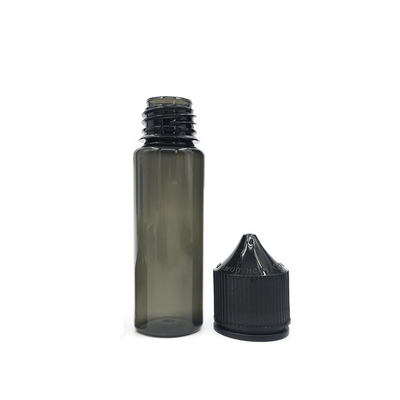 Bouteilles en PET rondes et liquides transparentes avec écran à capuche à vis imprimé de différentes tailles