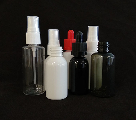 Bouteilles de pulvérisation en PET rondes Design transparent durable Options de capacité différentes