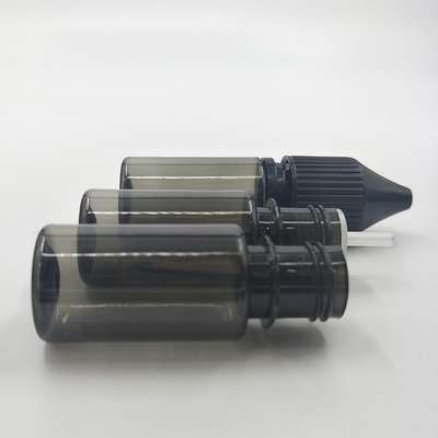 Bouteilles de liquide E transparentes personnalisées avec capuchon à vis, forme ronde, différentes capacités