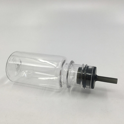 Bouteilles de liquide E transparentes personnalisées avec capuchon à vis, forme ronde, différentes capacités