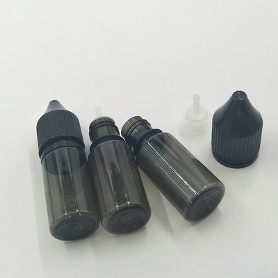 Bouteilles de liquide E transparentes personnalisées avec capuchon à vis, forme ronde, différentes capacités