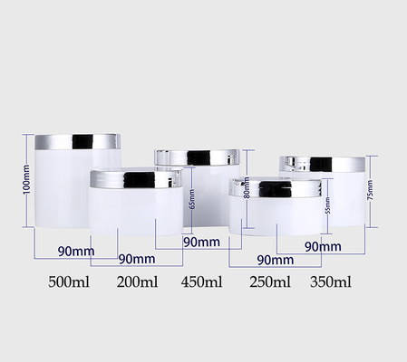Bouteilles cosmétiques en plastique transparent avec une surface lisse et une pression sensible
