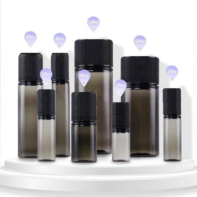 Bouteille liquide ronde transparente E avec cou à l' épreuve des enfants
