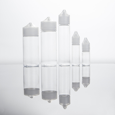 Bouteilles de logo personnalisées pour liquide E Bouteille de liquide à vis transparente Bouchon de jus de vapeur