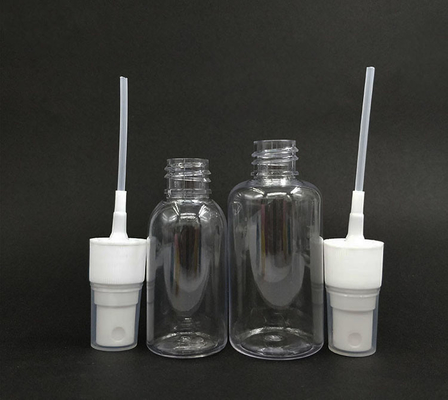 Bouteille de pulvérisation en plastique en PET lisse pour un usage quotidien avec couleur transparente et design classique