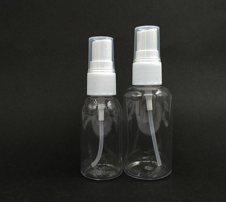 Bouteille de pulvérisation en plastique en PET lisse pour un usage quotidien avec couleur transparente et design classique