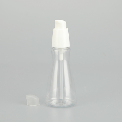 Bouteille de pulvérisation en PET transparente et ronde avec un design classique