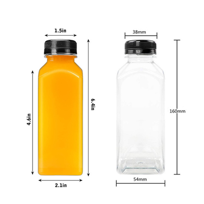 Des bouteilles de thé au lait en plastique à l'épreuve des fuites de conception moderne avec poignée pour boissons / jus