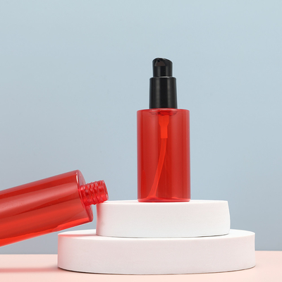 Capacité de la bouteille 250 ml Bouteilles de lotion en plastique claires avec un matériau de capot électroplaqué UV en plastique