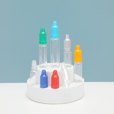Bouteilles de PET et de liquide imprimées sur mesure, de forme ronde, avec un bouchon à vis à l'épreuve des enfants