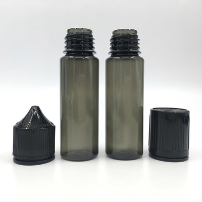 Impression personnalisée Bouteilles de couleur pour E Liquid Logo personnalisé Bouchon à vis Forme à l'épreuve des enfants