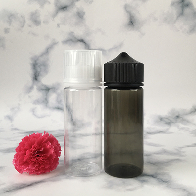 Emballages de liquide transparents ronds E avec différentes capacités et bouchons à vis