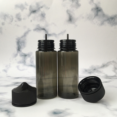 Emballages de liquide transparents ronds E avec différentes capacités et bouchons à vis
