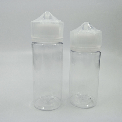 Emballages de liquide transparents ronds E avec différentes capacités et bouchons à vis