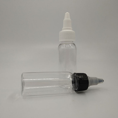 Bouteilles à vis en plastique transparent personnalisées de 15 ml à 100 ml de capacité