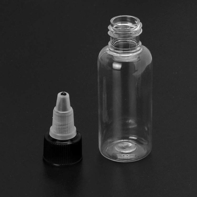 Bouteilles à vis en plastique transparent personnalisées de 15 ml à 100 ml de capacité