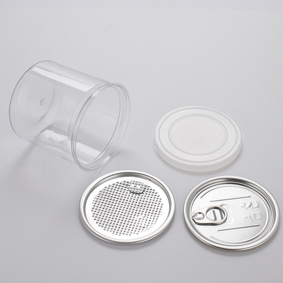 Containers en boîtes en plastique à logo personnalisable avec étanchéité en feuille d'aluminium de différentes capacités