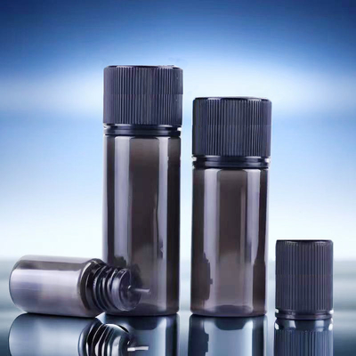 Bouteilles de liquide E résistantes aux enfants Logo personnalisé Forme ronde pour l'impression de liquide E