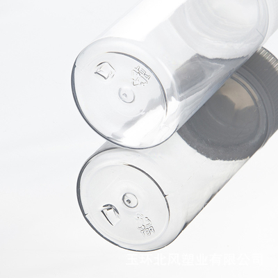 Bouteille de liquide E transparente ronde à l' épreuve des enfants avec logo personnalisé et couleur d'impression