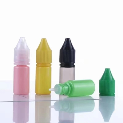 Bouteille de liquide E transparente ronde à l' épreuve des enfants avec logo personnalisé et couleur d'impression