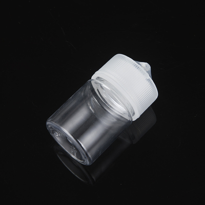 Bouteille de gouttelette liquide couleur personnalisée imprimée sur écran Bouteille de gouttelette PET transparente ronde