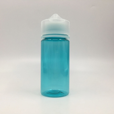 Bouteille transparente ronde E liquide de 100 ml avec bouchon à vis à l' épreuve des enfants