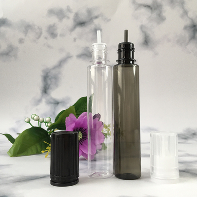 Bouteilles rondes en PET E liquide avec sérigraphie personnalisée de logo - différentes tailles disponibles