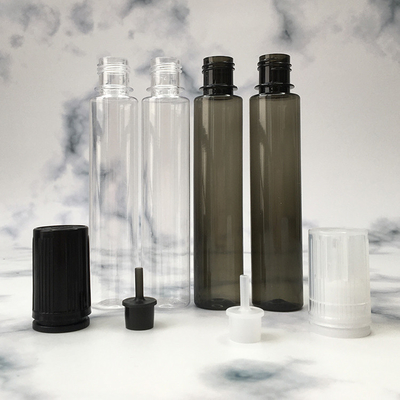 Bouteilles rondes en PET E liquide avec sérigraphie personnalisée de logo - différentes tailles disponibles