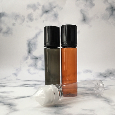 Bouteille de liquide / bouteille à goutte-à-goutte de liquide transparente en PET à vis à capuche personnalisée dans diverses capacités