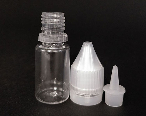 Bouteilles de liquide rondes E à l'épreuve des enfants avec imprimante personnalisée Emballage à capuche transparente à vis de différentes capacités