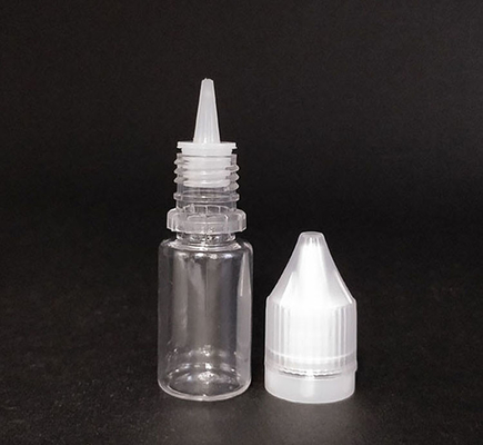 Bouteilles de liquide rondes E à l'épreuve des enfants avec imprimante personnalisée Emballage à capuche transparente à vis de différentes capacités