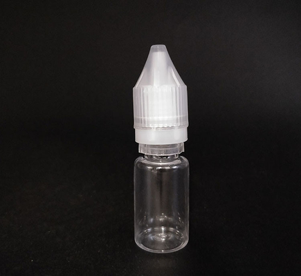 Bouteilles de liquide rondes E à l'épreuve des enfants avec imprimante personnalisée Emballage à capuche transparente à vis de différentes capacités