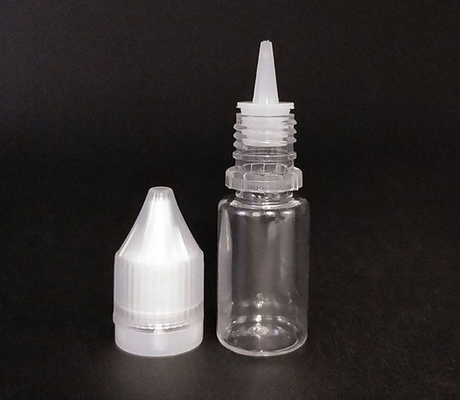 Bouteilles de liquide rondes E à l'épreuve des enfants avec imprimante personnalisée Emballage à capuche transparente à vis de différentes capacités