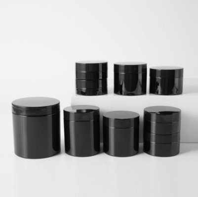 Contenants en pot en plastique avec un couvercle transparent à logo personnalisé de différentes capacités