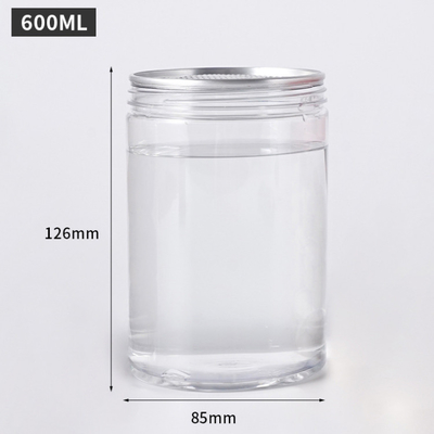 Conteneurs de pots en plastique personnalisables avec une capacité de 2 oz-8 oz Options d'impression et de couvercle transparents / personnalisés