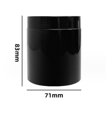 Vente à chaud 30 ml 50 ml 100 ml 120 ml 150 ml Jars en plastique mat de forêt noire avec couvercle