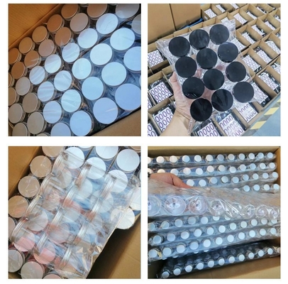 Contenants en pot en plastique personnalisables avec couvercle d'aluminium pour un stockage transparent