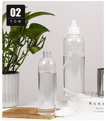Bouteilles de pulvérisation en plastique PET rondes de différentes tailles pour un usage quotidien