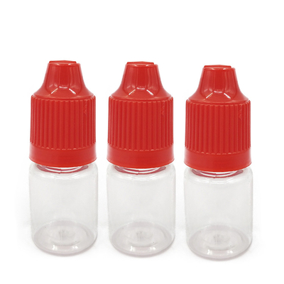 Bouteilles liquides en PET rondes et imprimées sur écran avec logo personnalisé couleur transparente