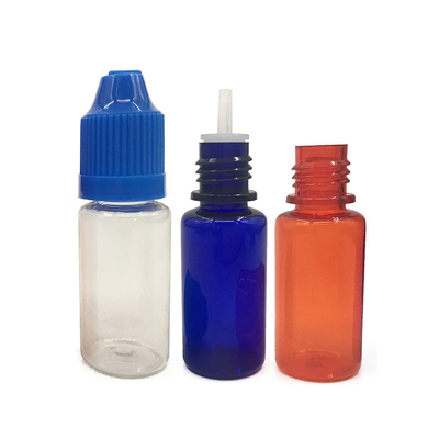 Bouteille liquide transparente de 10 ml 15 ml 30 ml 60 ml 80 ml 100 ml PET E avec impression sur écran de logo personnalisé